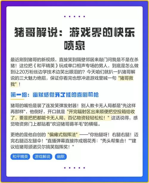 猪哥游戏解说e版支线