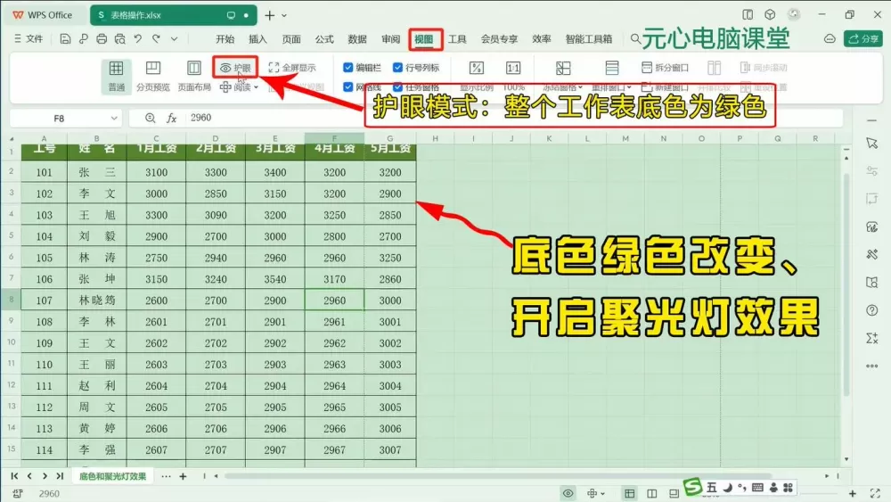 表格一点击就变颜色