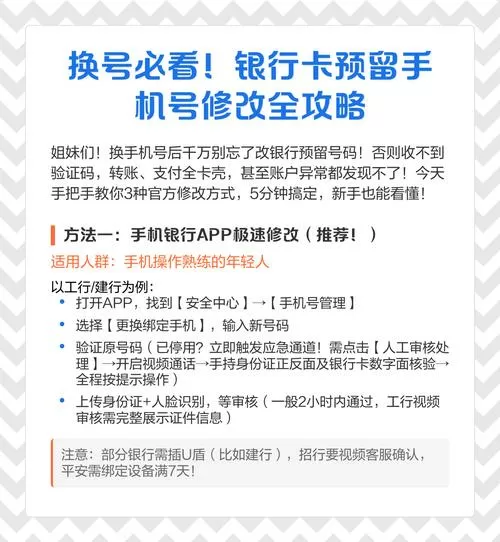 手机号更换银行卡怎么换手机号