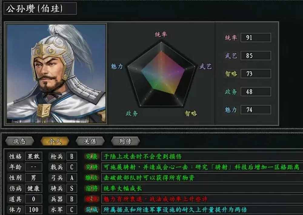 三国志11公孙瓒开局