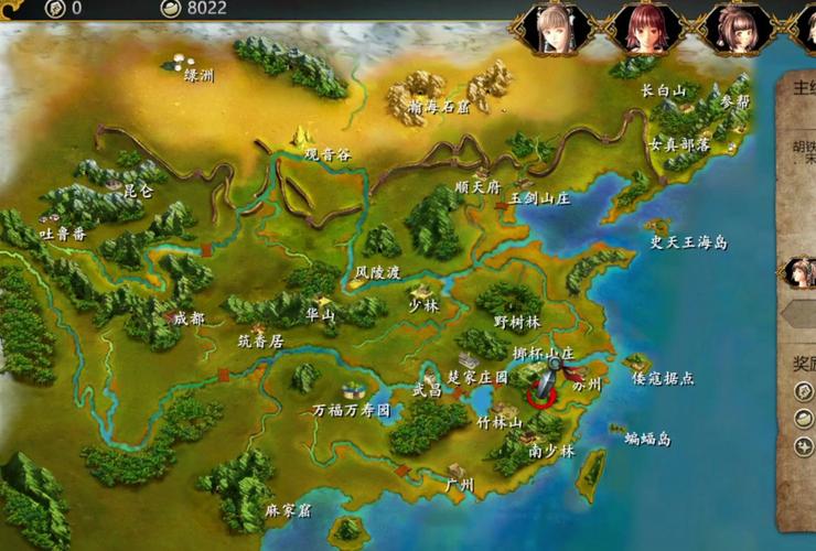 侠客风云传大地图