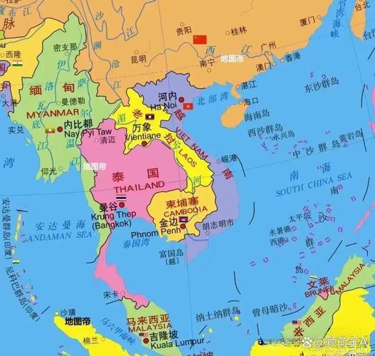 东南亚地图中文版全图