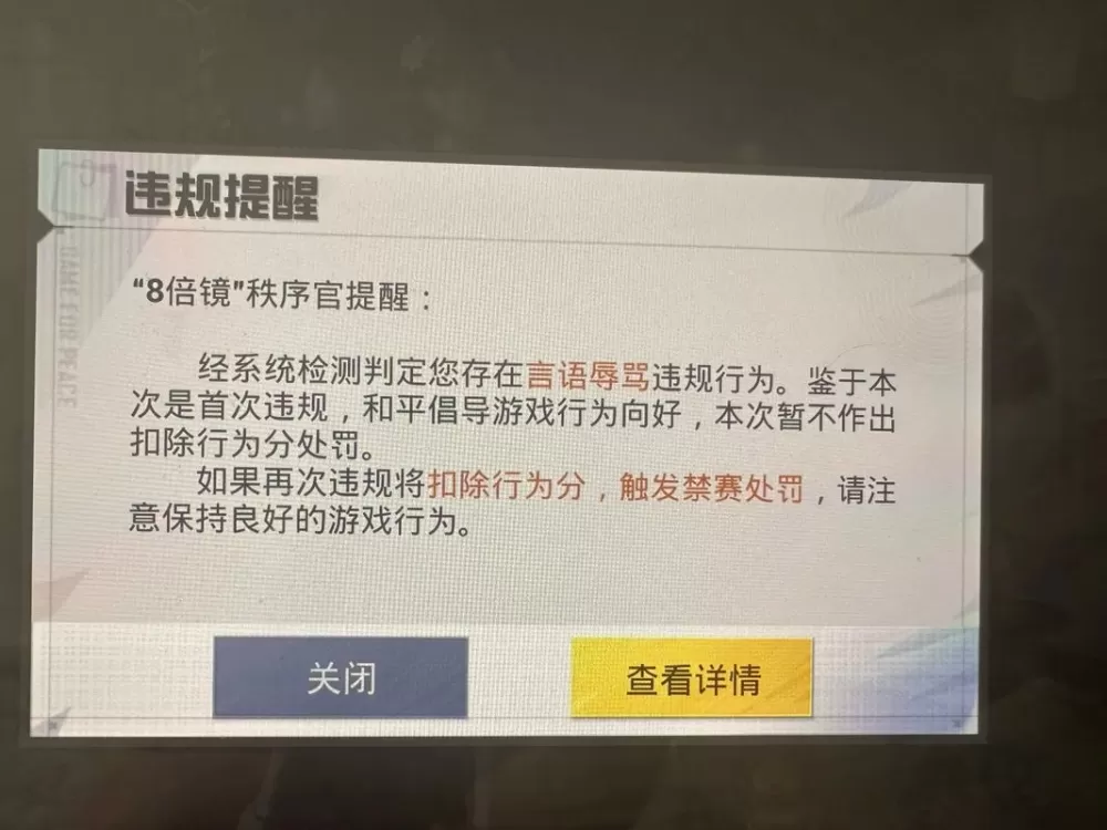 和平精英骂人举报有用吗