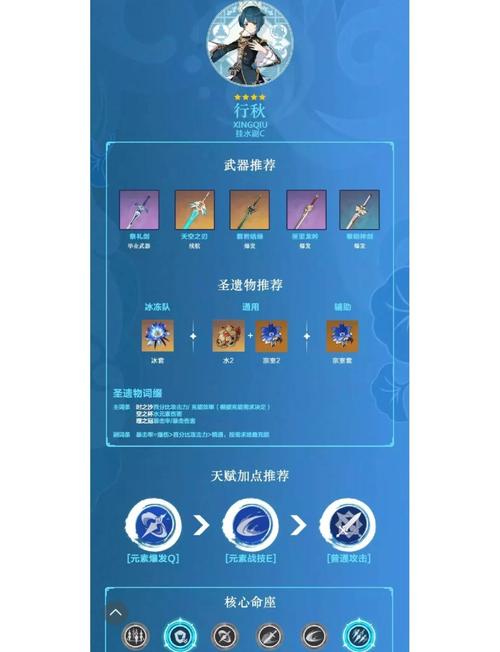 原神行秋原神行秋圣遗物与武器的选择与解析
