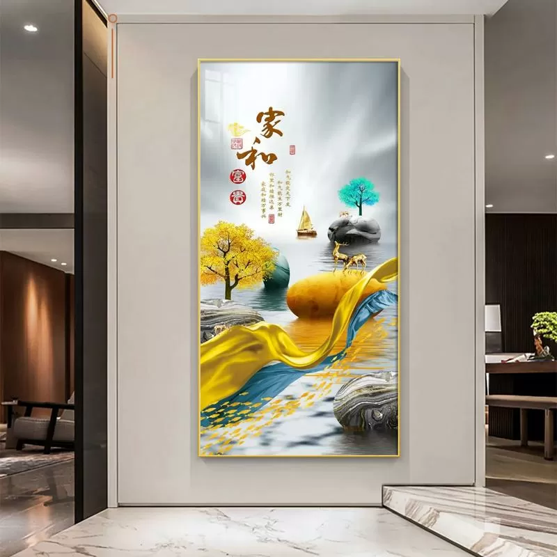 背景墙北墙挂什么画好