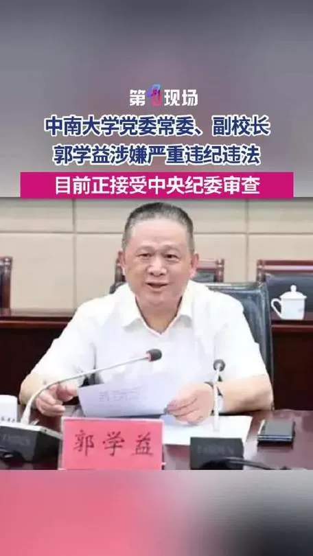 中南大学副校长郭学益被查