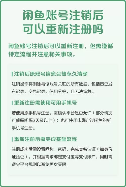 闲鱼注销账户可以重新申请吗