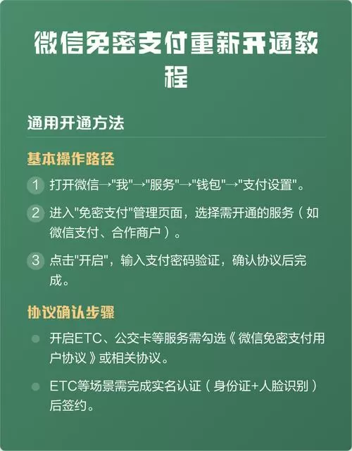 微信免密支付怎么开通免密功能截图