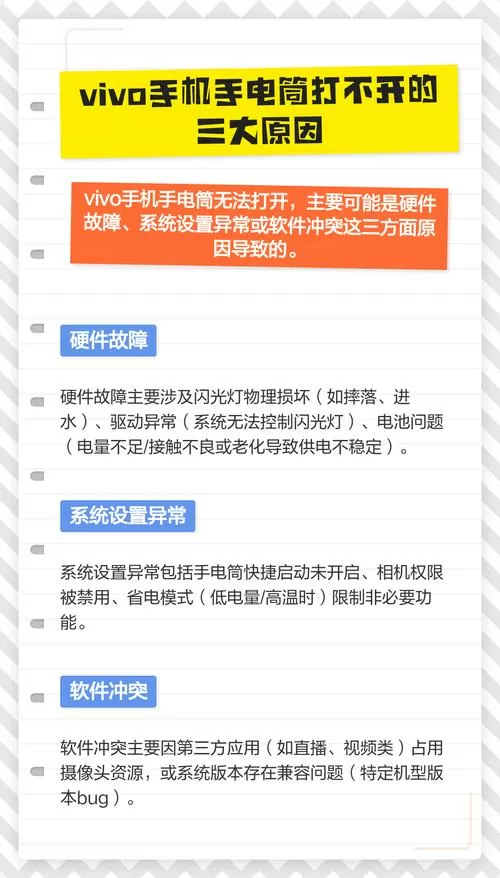 vivo手电筒打不开了怎么办