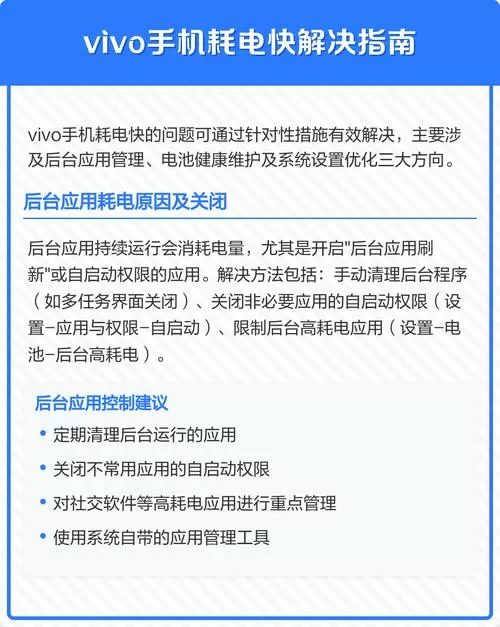 vivo手机耗电快什么原因,怎么解决截图