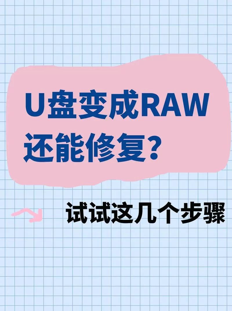 u盘raw格式怎么修复