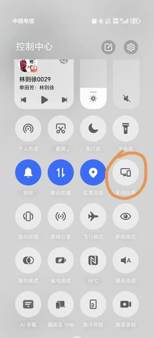 荣耀投屏功能在哪里