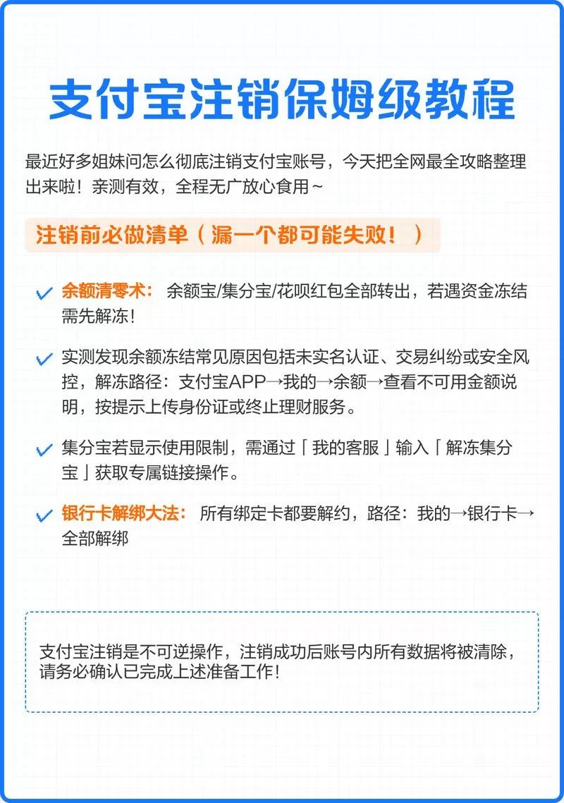 支付宝账号注销要几天