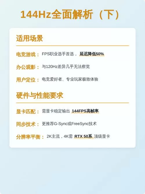 144hz刷新率和120hz有啥区别