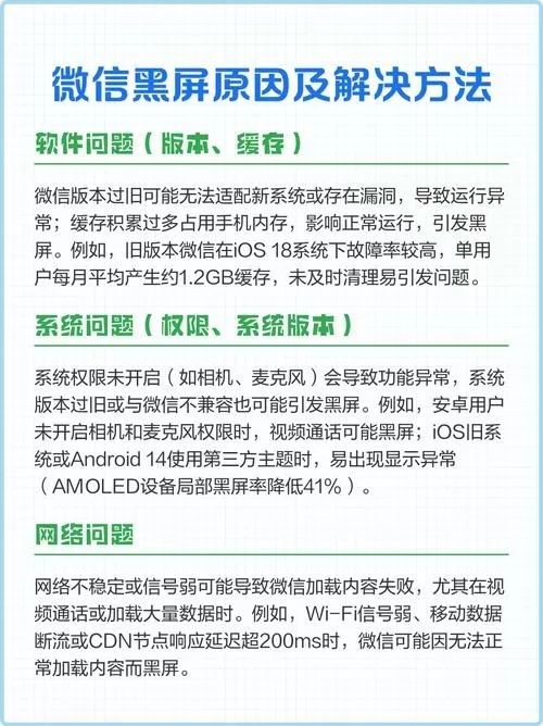 打开微信黑屏是什么原因