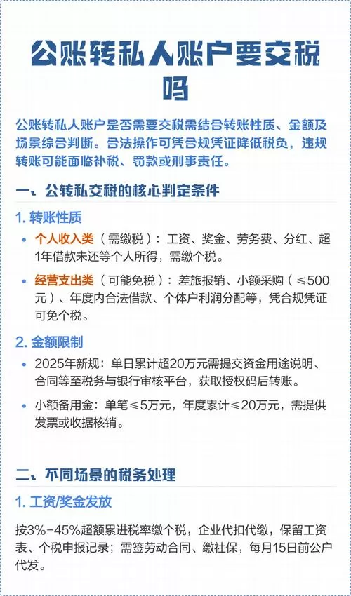 公户的钱转到私人账户需要交税吗截图